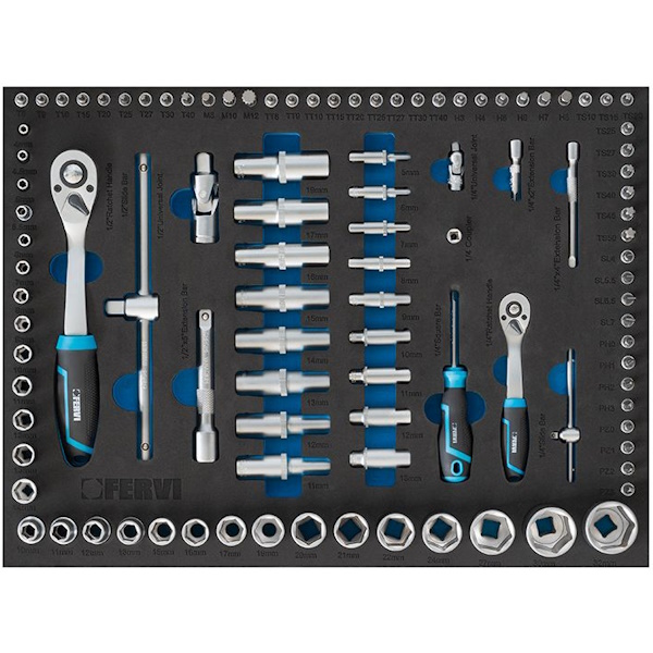 Fervi Cassettiera con 7 Cassetti Completa di 298 Utensili - FERVI - Immagine 4